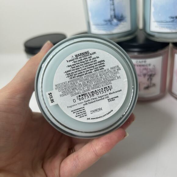 Bath & Body Works Cafe In Venice Paradise Paris Lot Of 7 Candles Single Wick 7oz - Picture 3 of 8